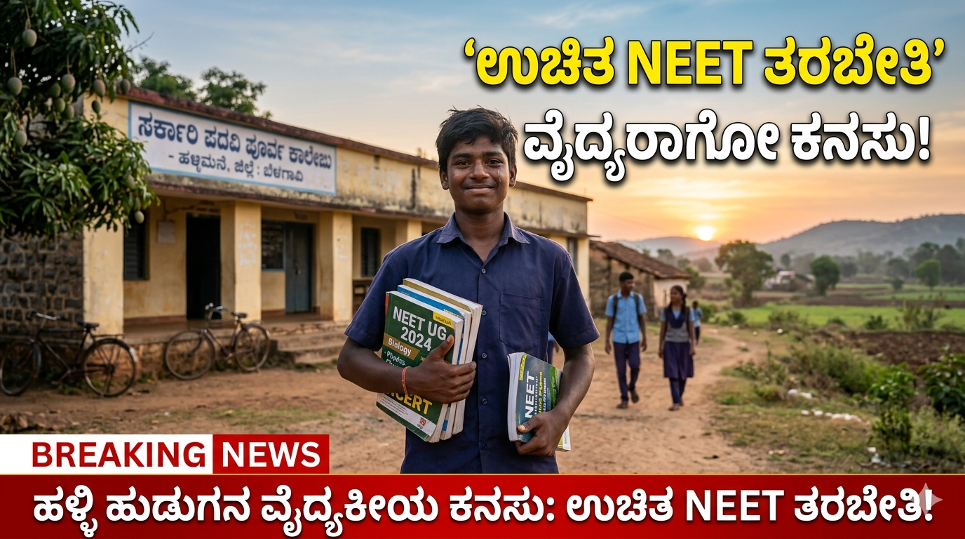 ಗ್ರಾಮೀಣ ವಿದ್ಯಾರ್ಥಿಗಳಿಗೆ ಭರ್ಜರಿ ಗುಡ್ ನ್ಯೂಸ್! ವೈದ್ಯರಾಗೋ ಕನಸು ಈಗ ಸತ್ಯವಾಗುತ್ತಾ?